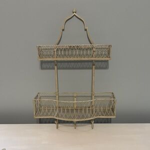 Southern Living At Home Trellis Hanging Double Basket Unit With Hooks SLAH